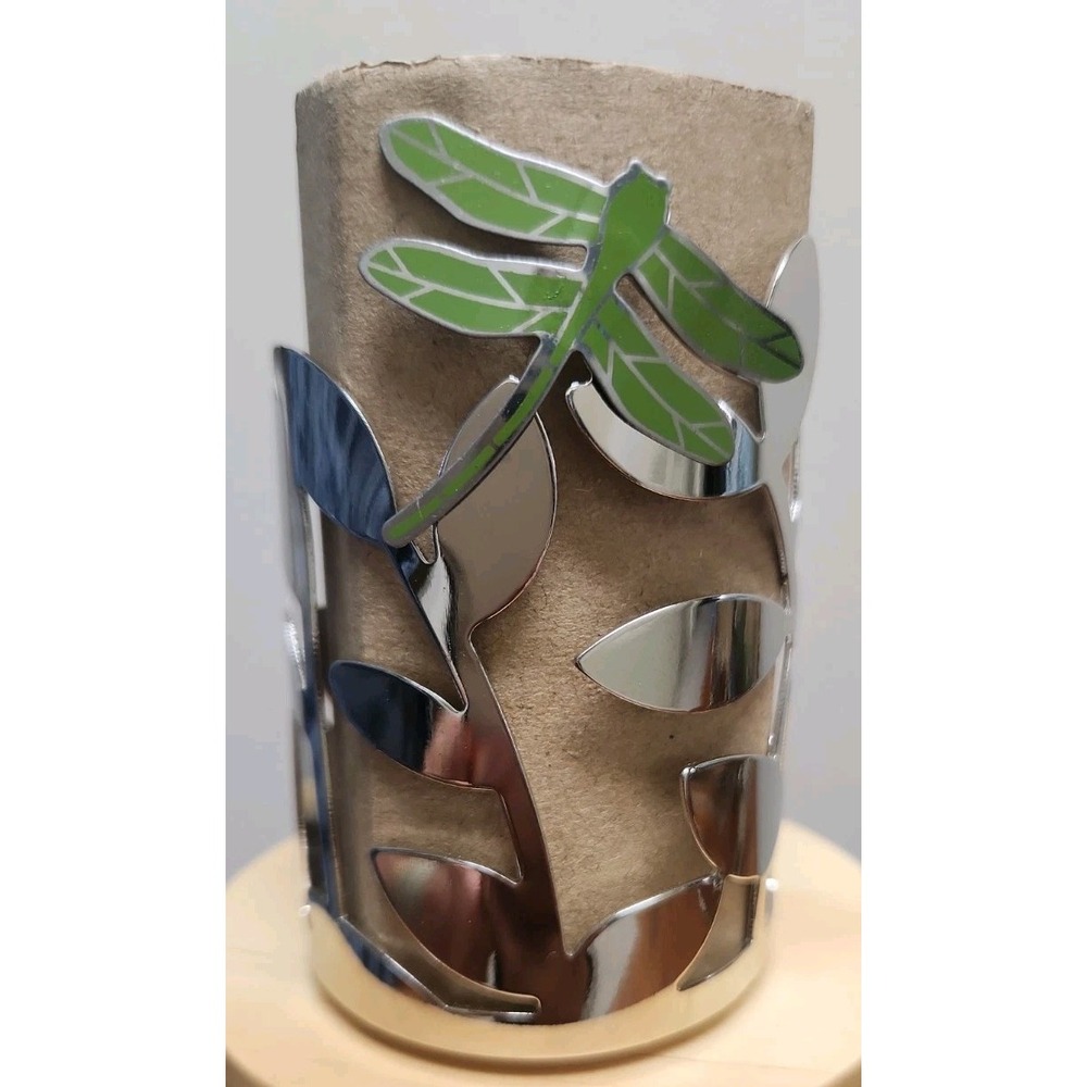 Bath & Body Works/Slatkin & Co - mini 1.6 oz Candle Holder Sleeve wi Dragonfly - Picture 5 of 8